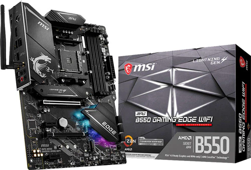 MSI MPG B550 GAMING EDGE WIFI AMD B550 Soket AM4 DDR4 5100(OC)Mhz ATX Gaming Anakart