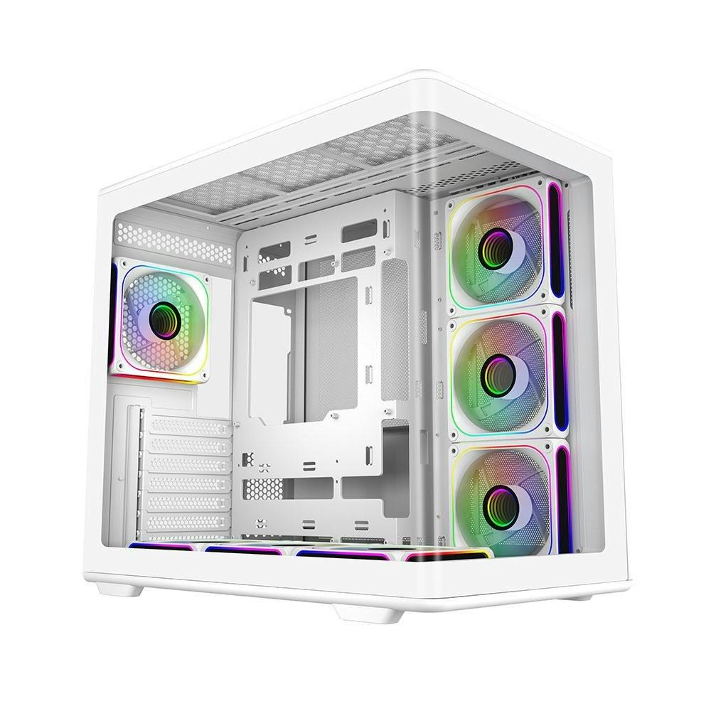 Cooler Master Elite 600 Curve TG Beyaz ARGB Mid Tower Kasa PSU YOK