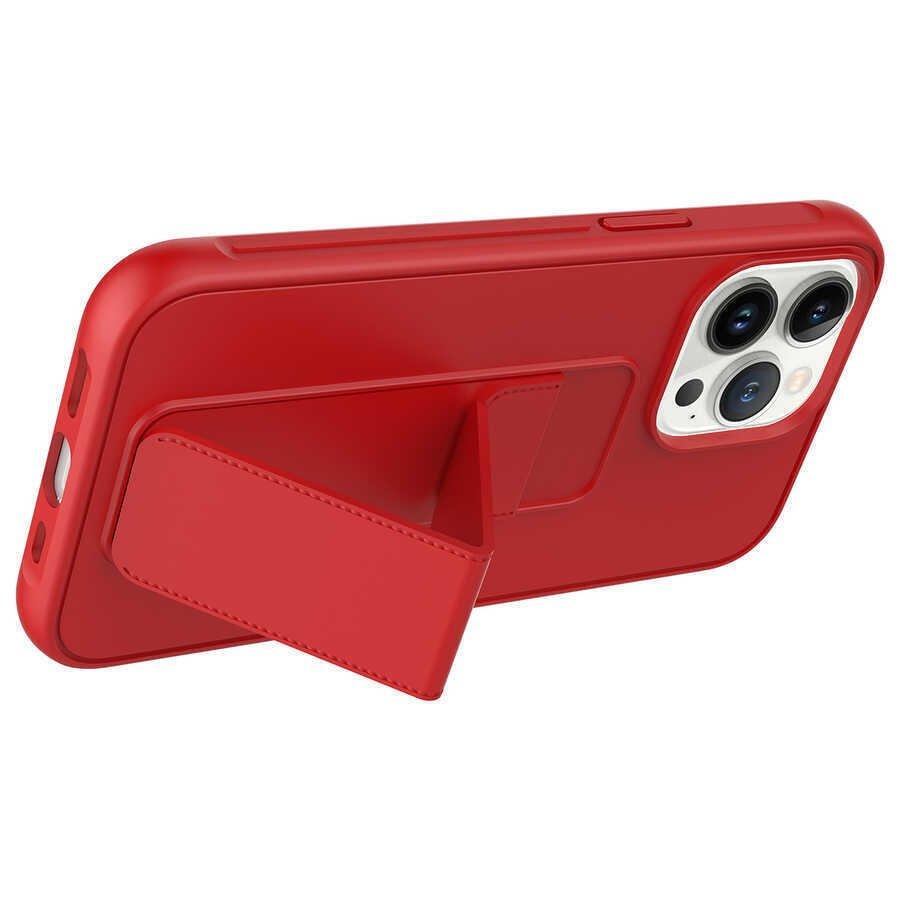 DT-795 IPHONE 13 PRO MAX KIRMIZI SOLID STANDLI A.P