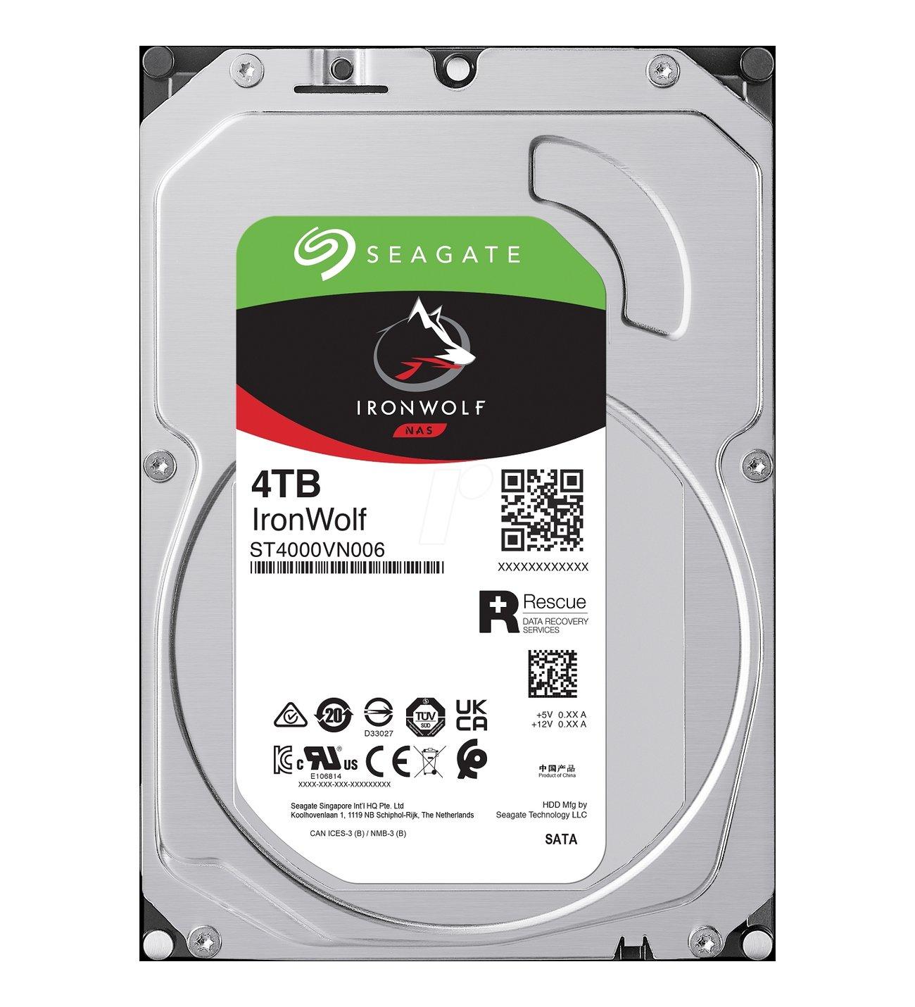 Seagate IRONWOLF 3,5" 256MB 4TB 5400 ST4000VN006