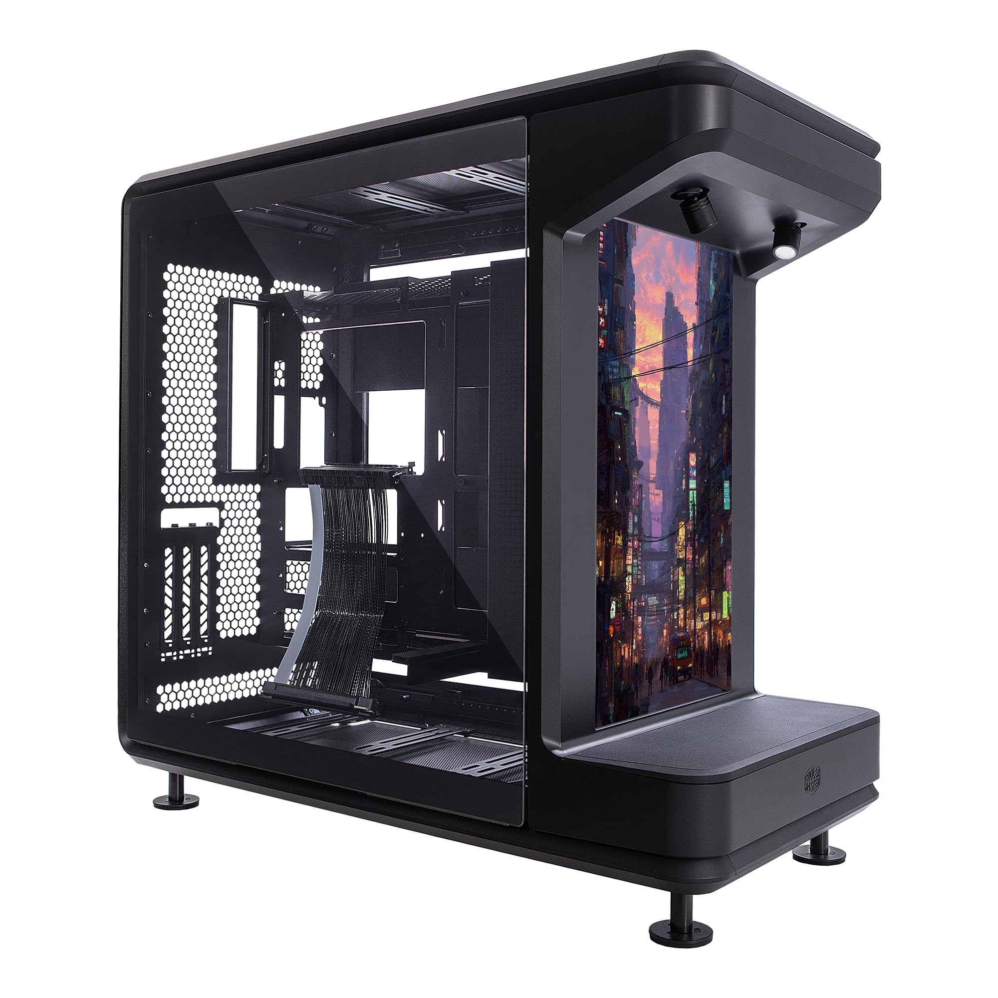 Cooler Master MasterFrame 360 Stage LCD USB 3.2 ATX Mid Tower Kasa PSU YOK