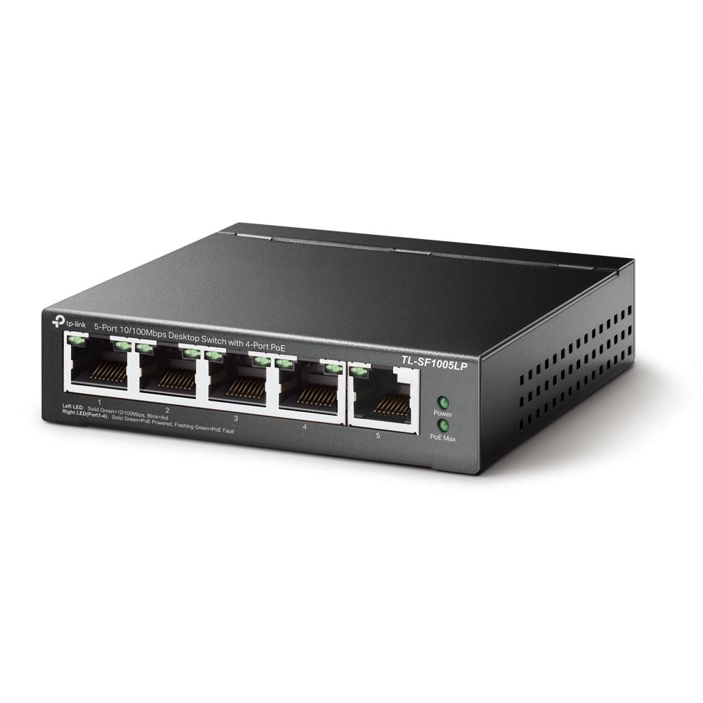 TP-LINK TL-SF1005LP 5 PORT 10/100 SWITCH+4 POE 1XUPLINK 250M