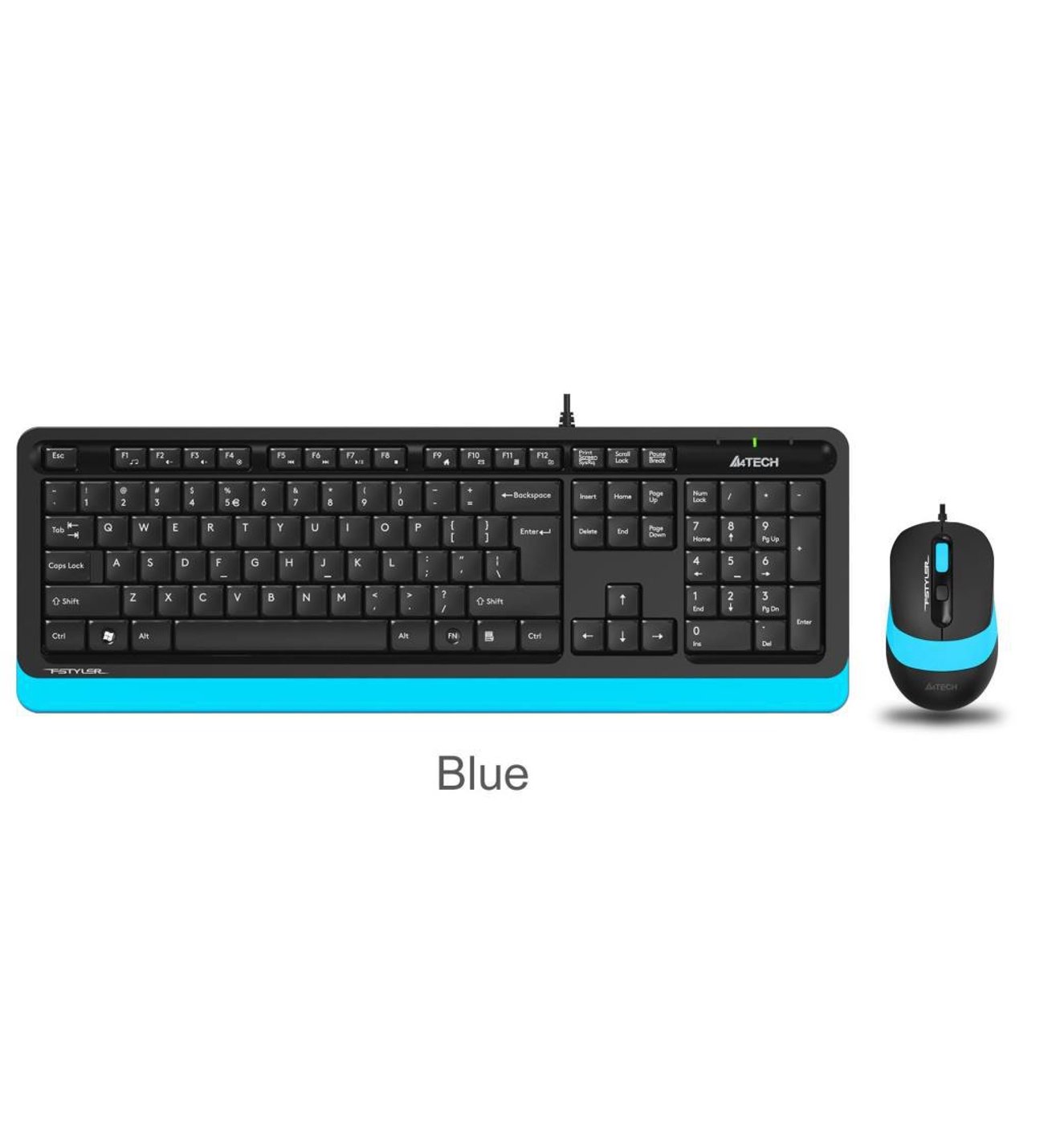 A4 Tech F1010 MM Klavye Mouse Set Mavi USB