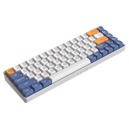 AIGO A68 Mavi İngilizce Q Mekanik Klavye Yellow Switch Yellow Switch,68 Tuşlu, 1200mA Lityum Pil,