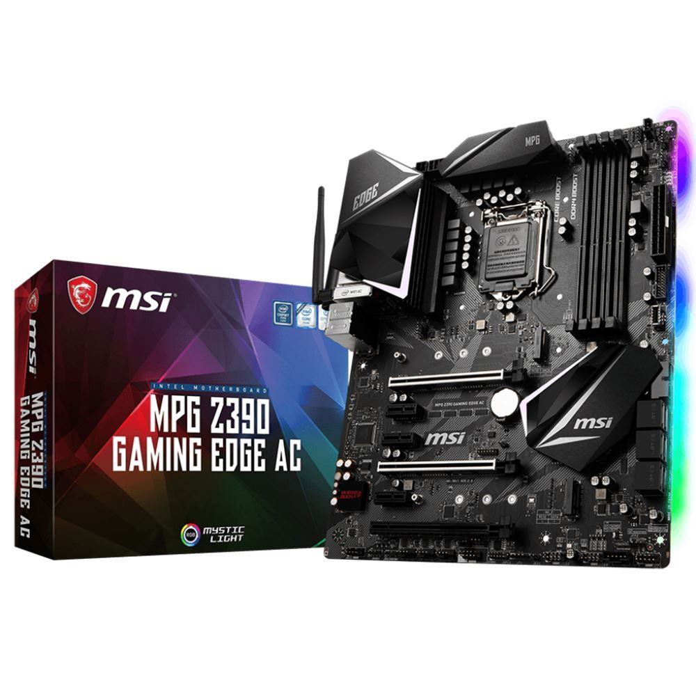 MSI MPG Z390 GAMING EDGE AC 4400MHz(OC) DDR4 Soket 1151 RGB WiFi M.2 HDMI DP ATX Gaming Anakart