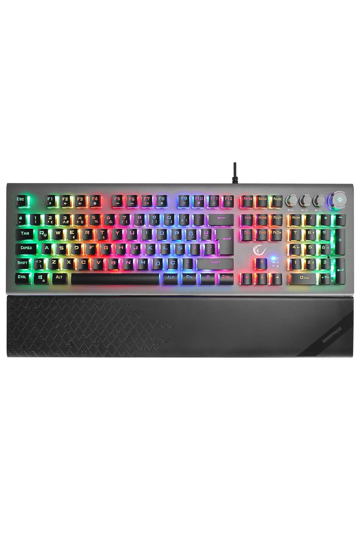 Everest Rampage KB-R101 RGB Kristal Switch Mekanik Gaming Oyuncu Klavye
