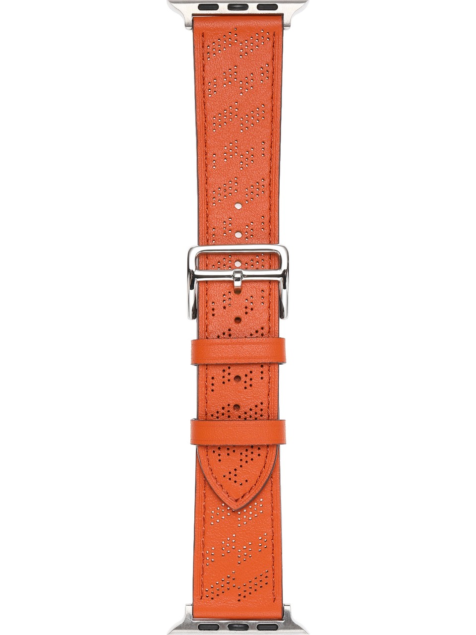 Pilanix Apple Watch Ultra 49 mm Için Krd-76 Delikli Pu Deri Kordon-Kayış - Gri