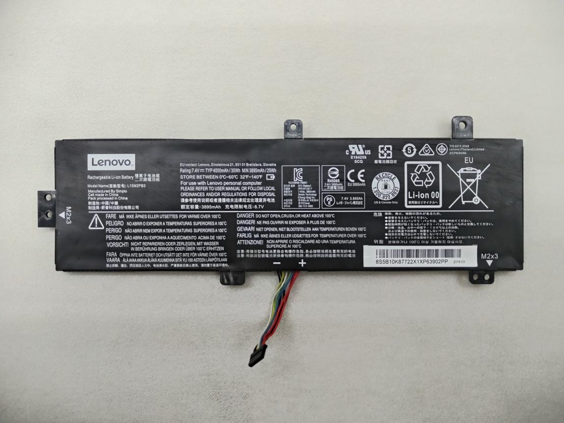 L15M2PB3 L15C2PB3 2ICP6 / 54/90 Laptop Battery for Lenovo IdeaPad 310-15ISK (7.4V 30Wh)