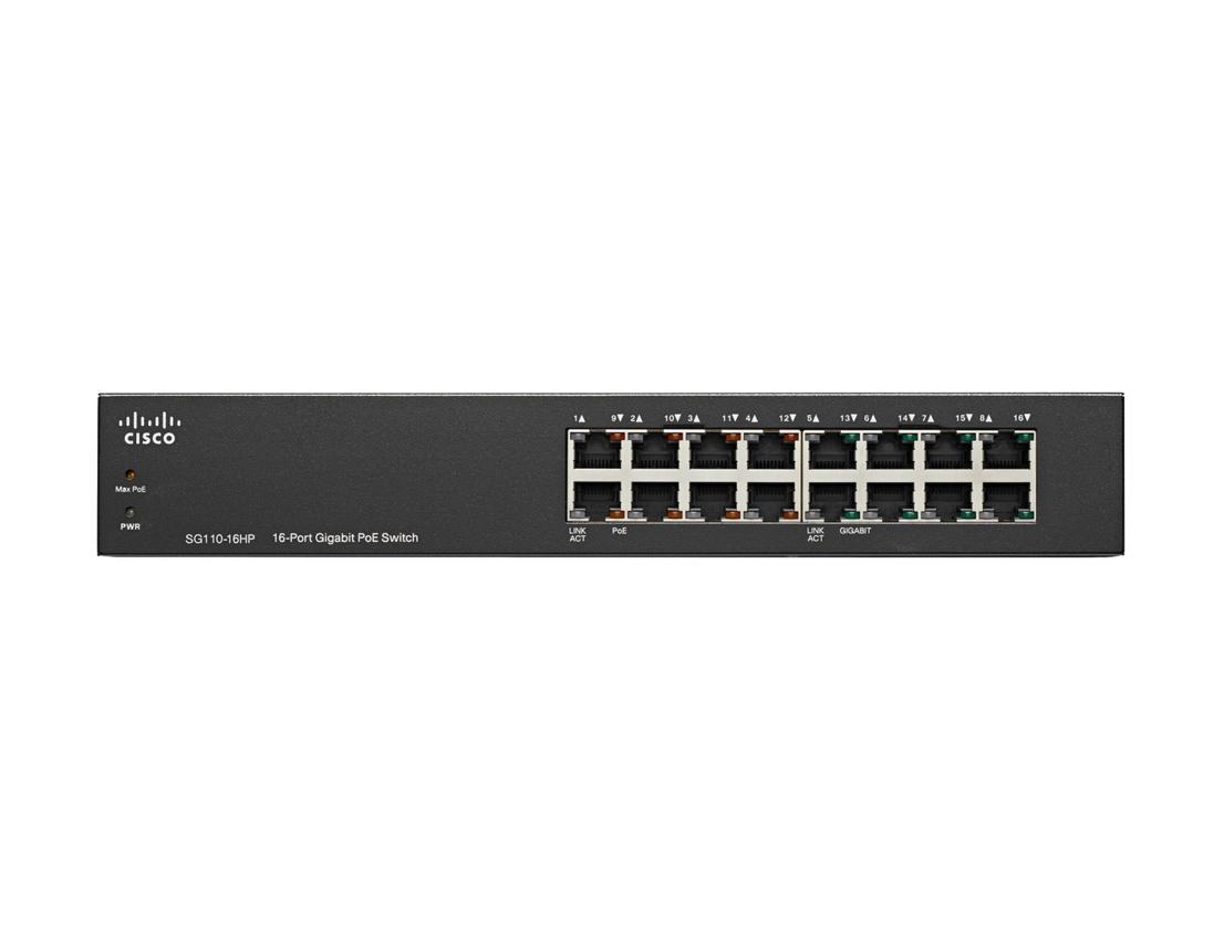 Cisco SG110-16HP 16-Port PoE Gigabit Switch