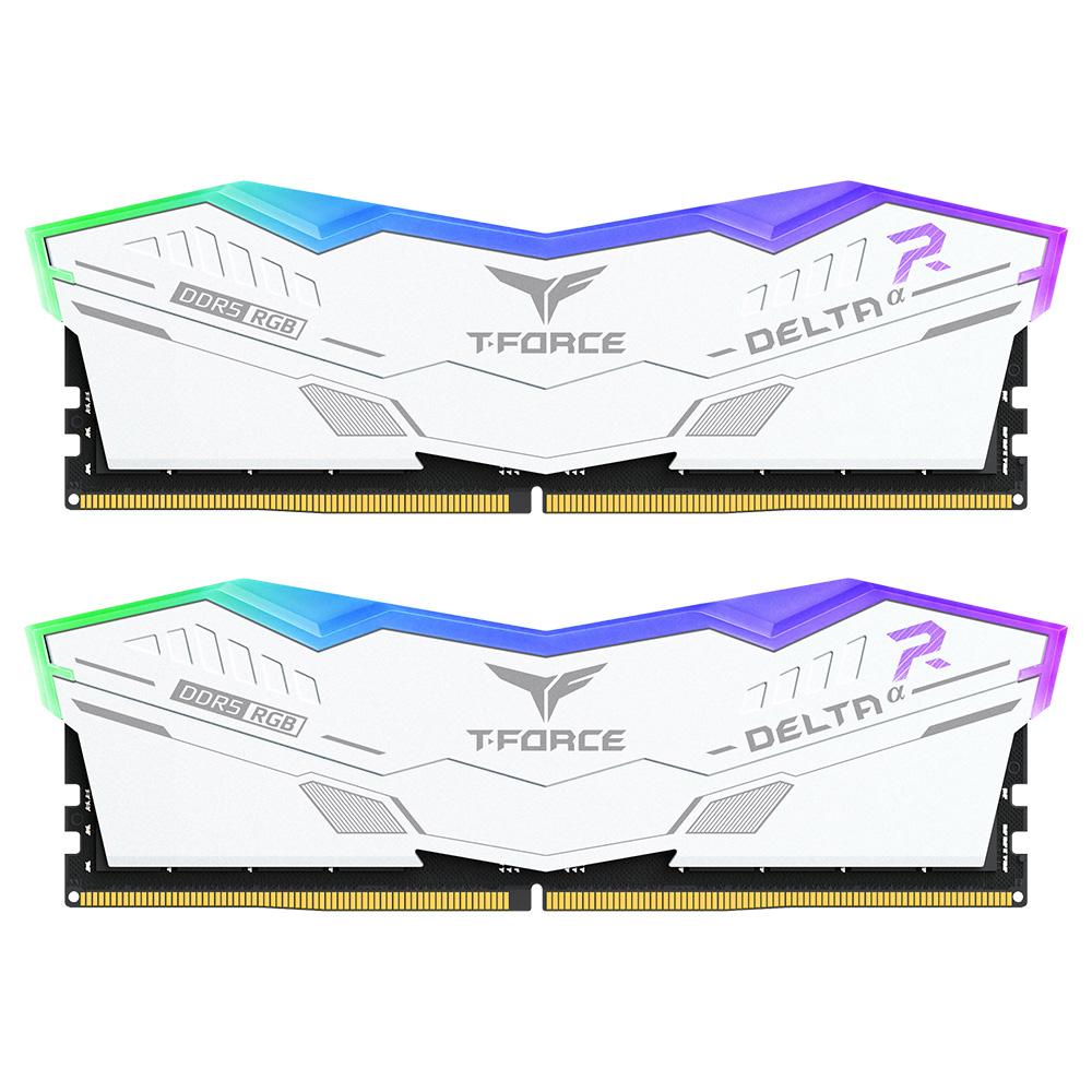 Team T-Force DELTA RGB White 32GB(2x16GB) 7800Mhz DDR5 CL38 Gaming Ram (FF4D532G7800HC38DDC01)
