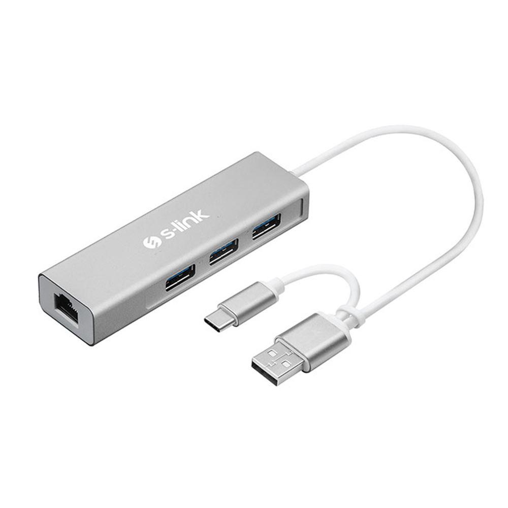 S-LINK SWAPP SW-U222 TYPE-C USB 3 PORT HUB ÇEVİRCİ