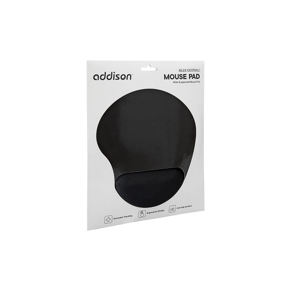 Addison Siyah Bileklik Destekli Mouse Pad 300521