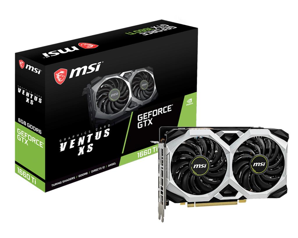 MSI GeForce GTX1660TI Ventus XS 6G 6GB GDDR6 192Bit DX12 Gaming Ekran Kartı