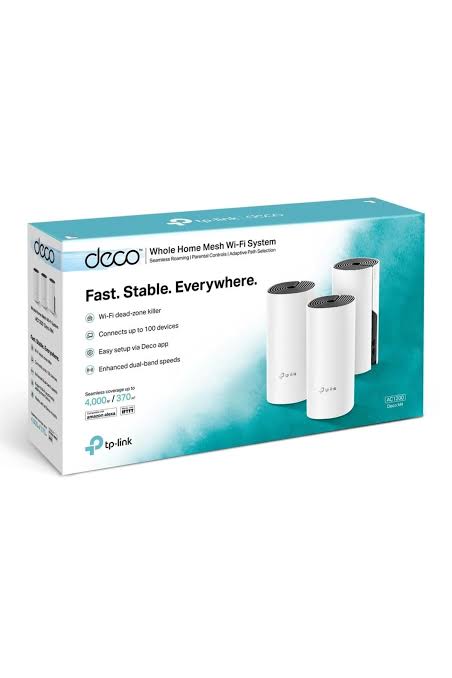 TP-Link Deco M4 3P AC1200 Mesh Router (Üçlü) Paket