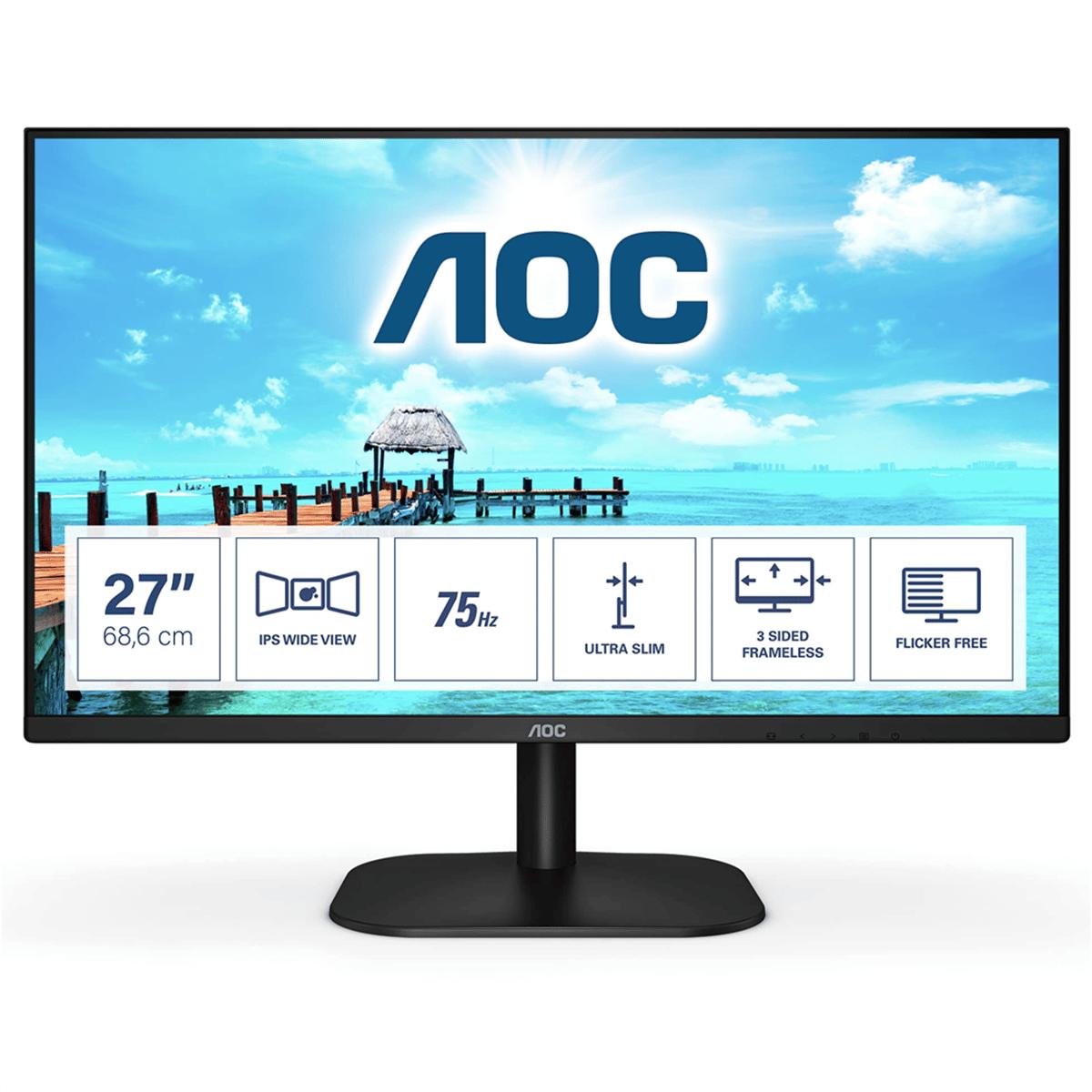 AOC 27B2H IPS FHD 5MS 75HZ DSUB HDMI 27" Monitor