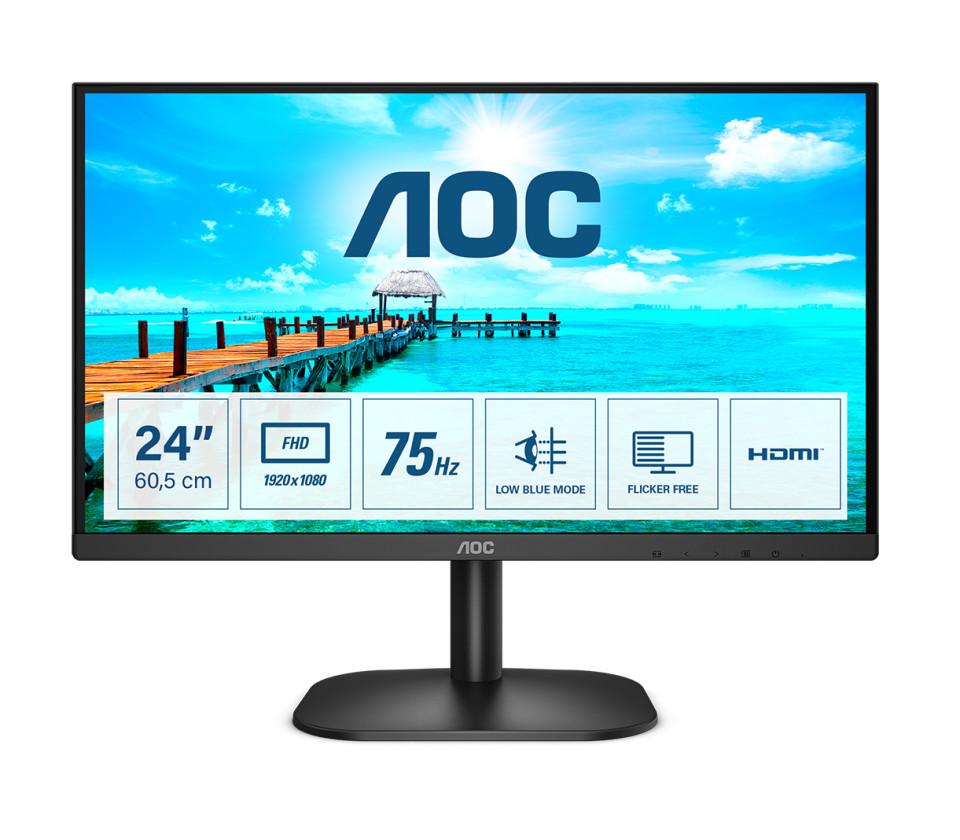 23.8" AOC 24B2XHM LED FHD 4MS 75HZ VGA HDMI