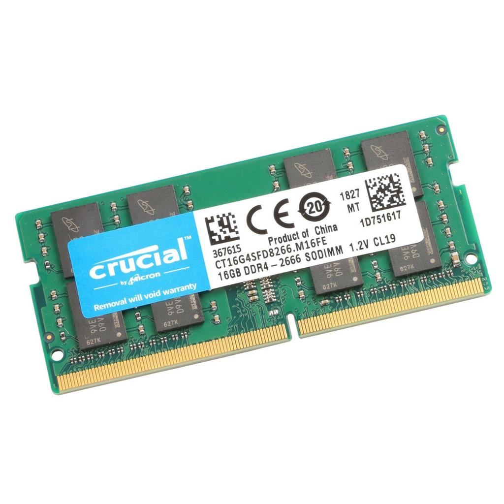 Crucial 16GB (1x16GB) DDR4 2666MHz CL19 Notebook Ram CT16G4SFD8266