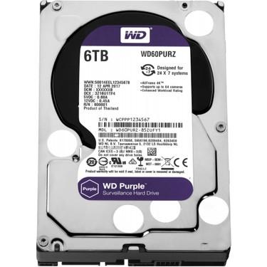 Western Digital Purple WD62PURZ 6TB 3.5" 5400Rpm 64MB SATA 6Gb/s 7x24 Güvenlik Harddisk