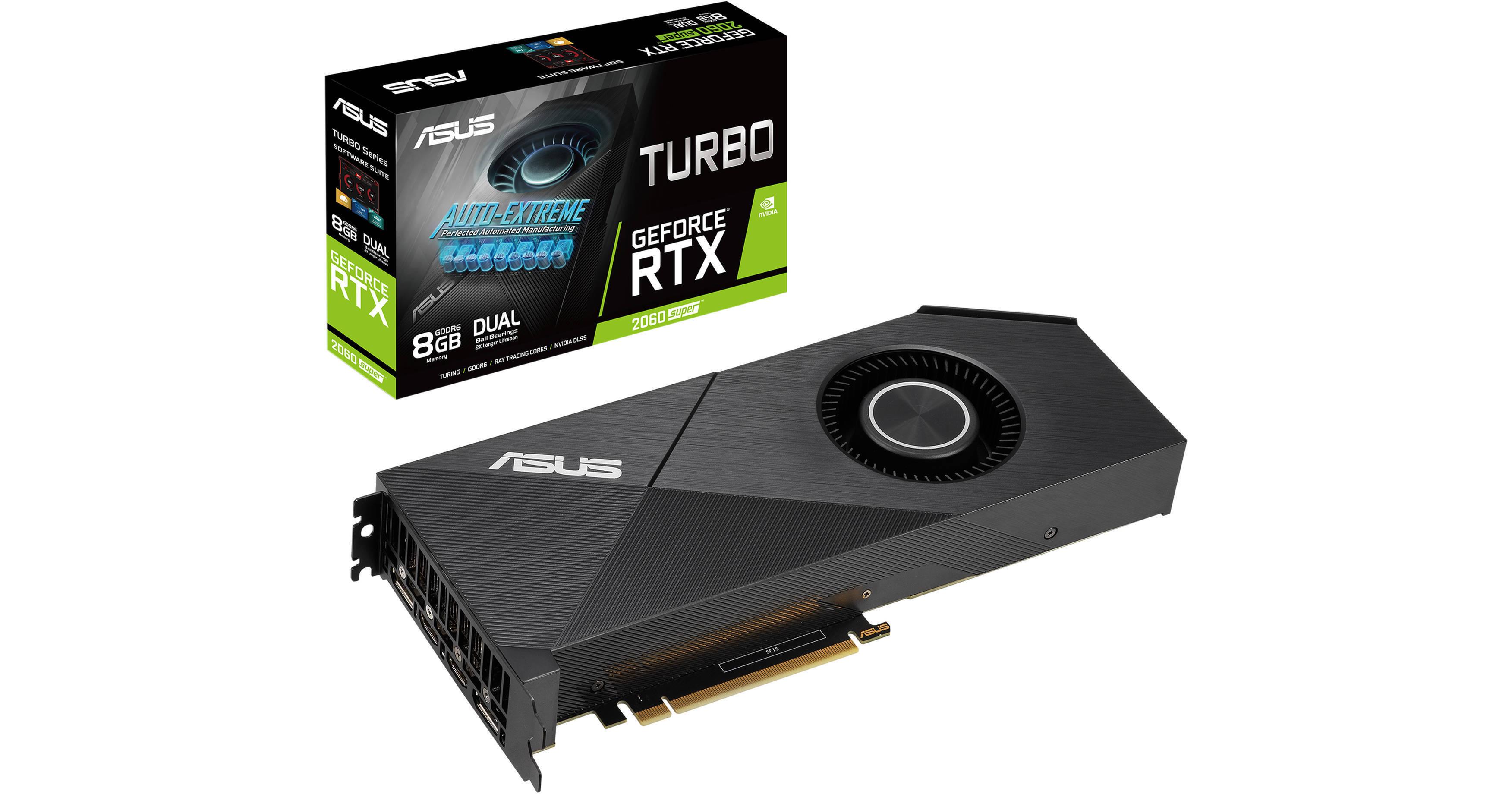 Asus Turbo Nvidia RTX 2060S Evo 8GB 256Bit GDDR6 DX(12) PCI-E 3.0 Ekran Kartı (TURBO-RTX2060S-8G-EVO)