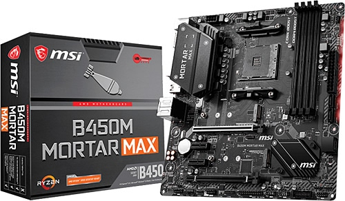 MSI B450M Mortar Max AMD B450 Soket AM4 DDR4 4133(OC)MHz mATX Gaming Anakart