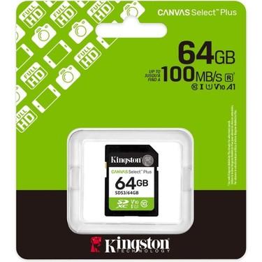 Kingston Canvas 64 GB SDCS/64GB Class 10 80MB/s Okuma Hızlı MicroSD Hafıza Kartı