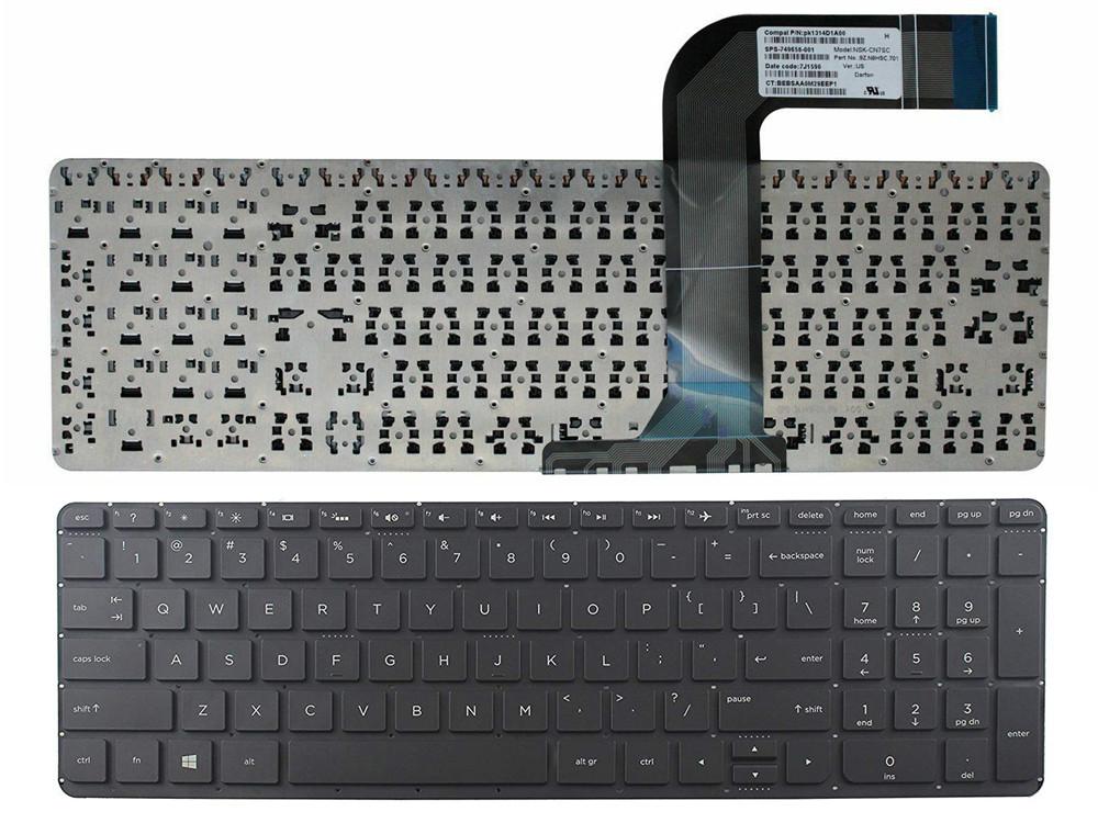 Genuine Laptop Keyboard Replacement for HP PAVILION SN7136 (Black).