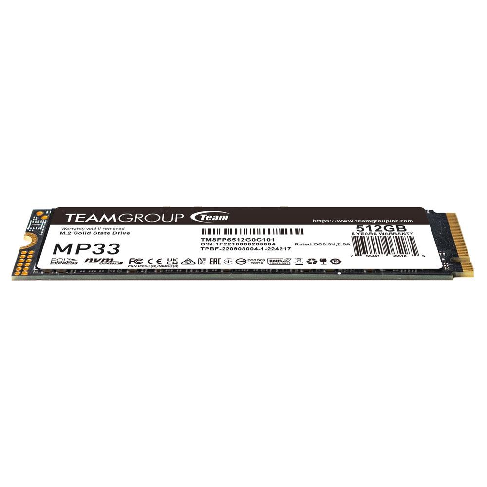 128GB TEAM MP33 1500/500MB/s NVMe PCIe M.2 SSD