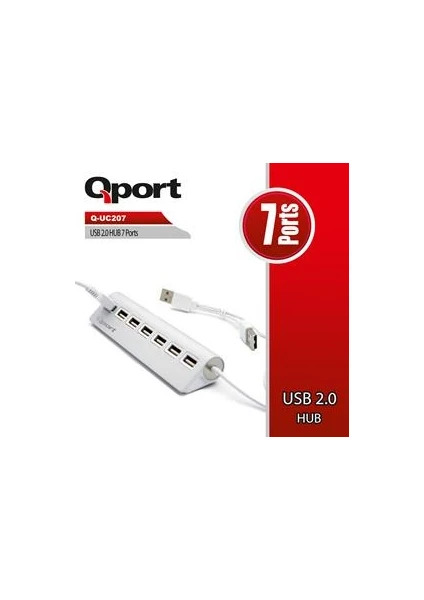 Qport USB 2.0 7 Port USB Çoklayıcı