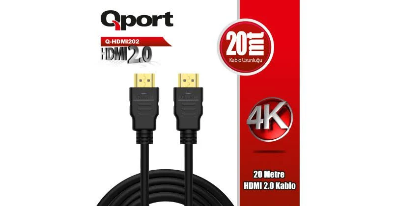 Qport Q-HDMI202 20m Hdmi Kablo
