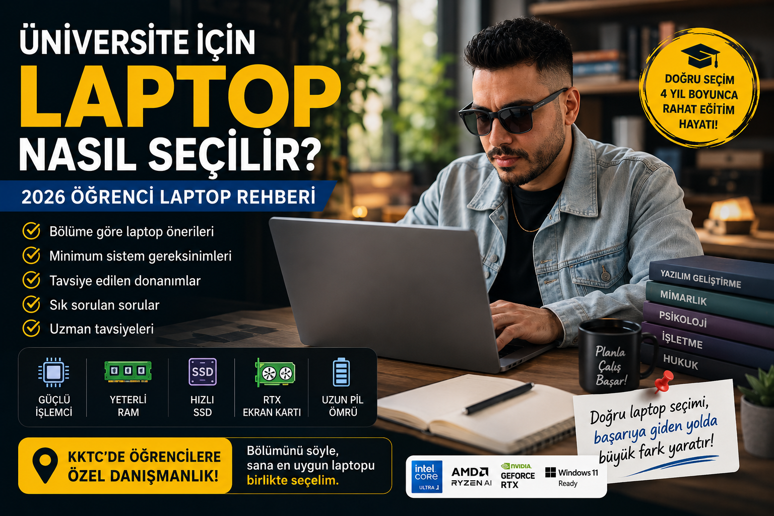 Üniversite İçin Laptop Nasıl Seçilir? 2026 Öğrenci Laptop Rehberi