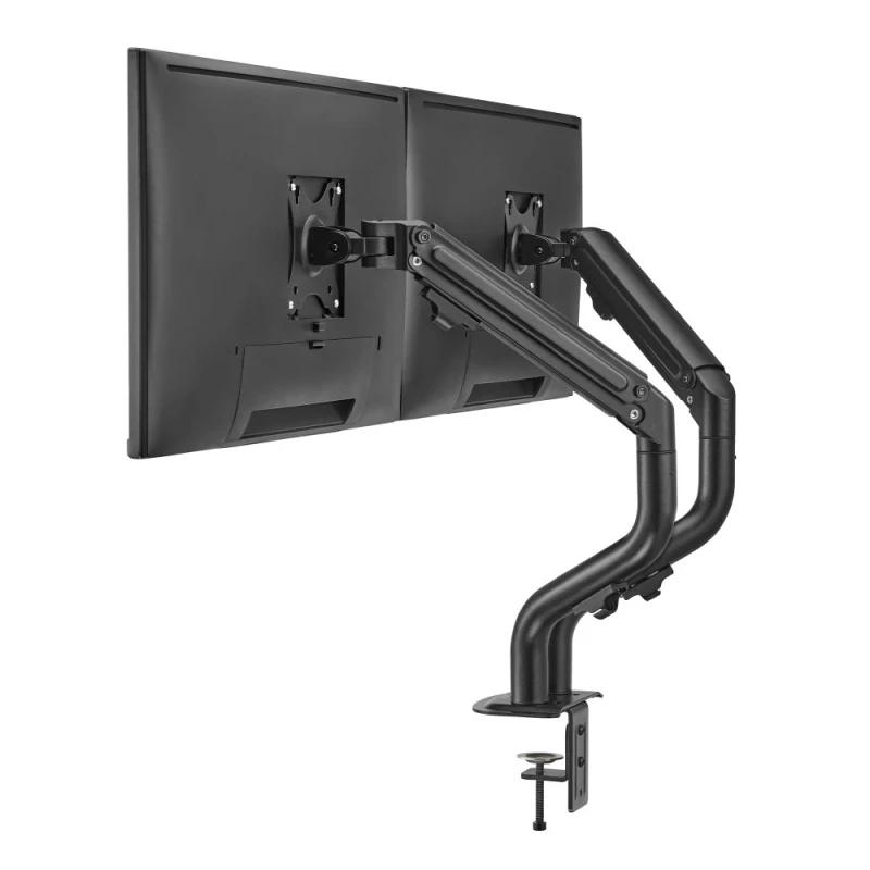 electriQ Premium Yay Destekli Çift Monitör Kolu