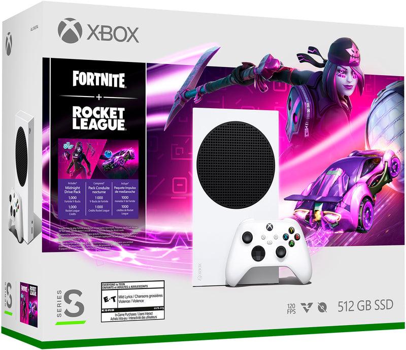 Microsoft XBOX series s console with fortnite rocket leauge