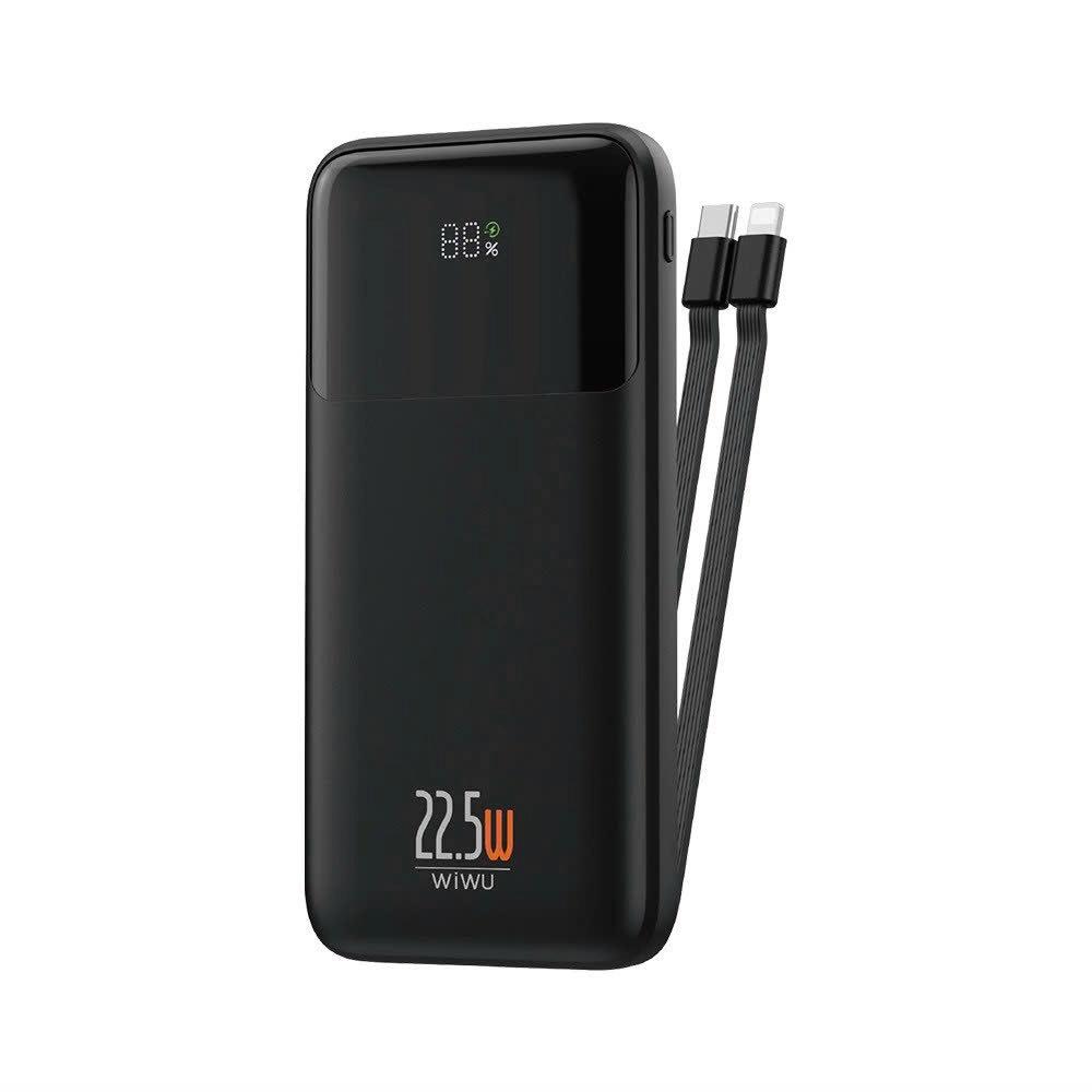 Wiwu Led Display Built-in Cable PowerBank 10000mah 22.5W SuperCharge