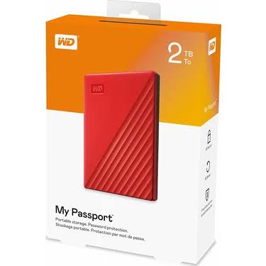 Western Digital My Passport WDBS4B0020BRD 2TB 2.5" USB 3.0 Kırmızı Backup Taşınabilir Harddisk