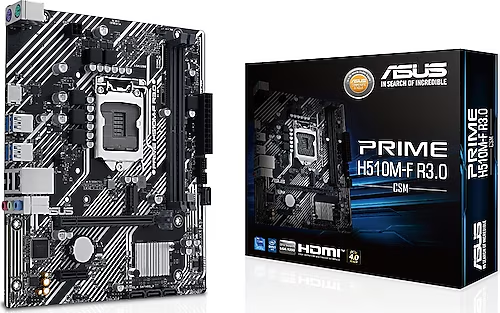 Asus PRIME H510M-F R3.0-CSM Intel 1200p DDR4 3200 HDMI M2 USB3.2 Matx