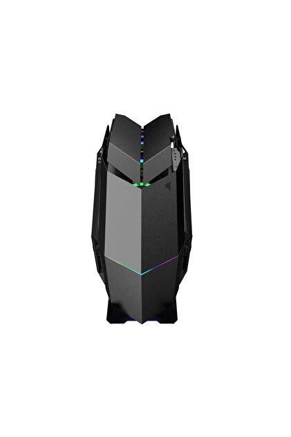 Quantum Gaming Frostnova Siyah USB3.0 Type-C 6x ARGB Fan Full Size ATX Temperli Cam 0.85mm Siyah Çelik Gövde PSU'SUZ Gaming Masaüstü Kasa