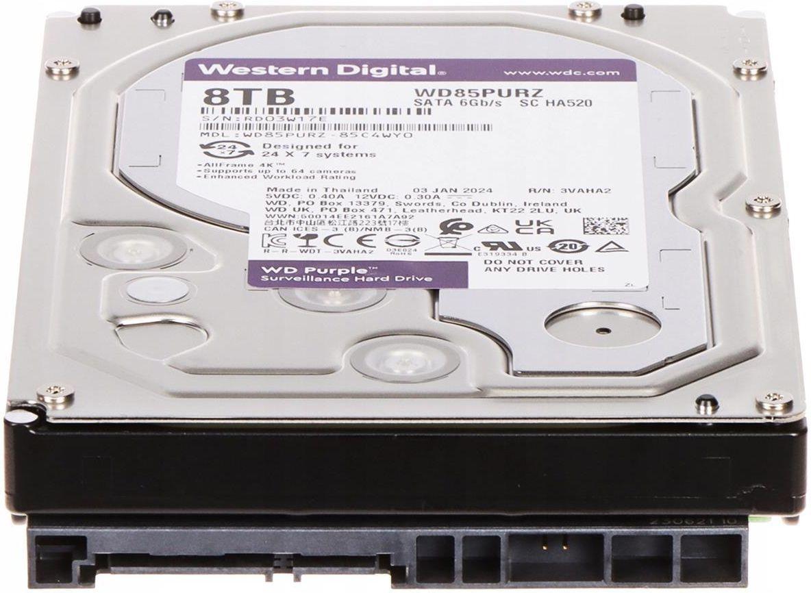 WD PURPLE 3,5" 8TB 256MB 5640RPM WD85PURZ