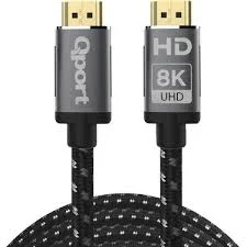 Qport Q-HDMI211 1,5m Hdmi Altın Uçlu Örgülü Kablo