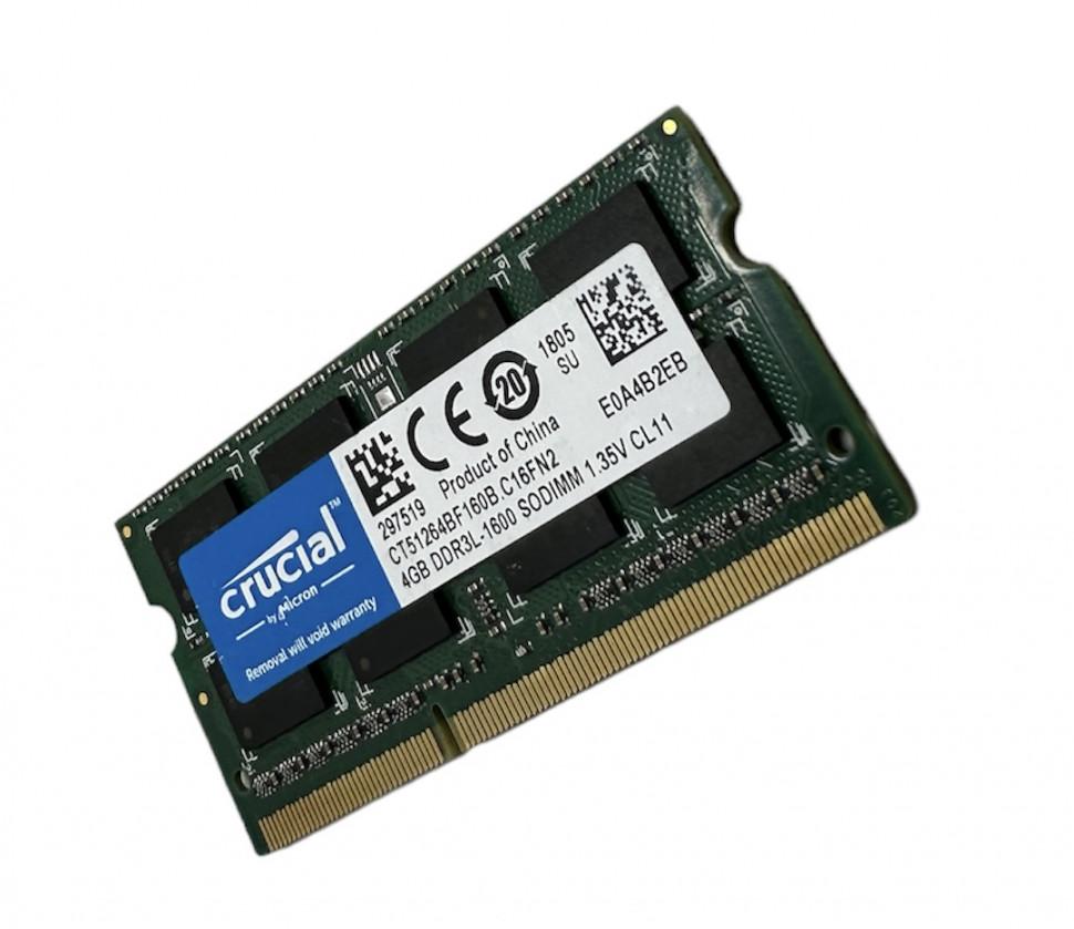 Crucial 4GB DDR3L-1600 SODIMM Notebook Ram CT51264BF160B
