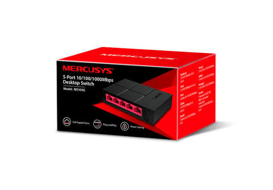 Mercusys MS105G 5 Port 10/100/1000 Mbps Yönetilemez Switch