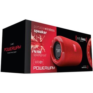 Powerway WRX01 Bluetooth Speaker Höparlör Extra Bass Kırmızı
