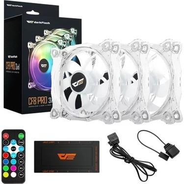 DF CF8 PRO Sessiz 3in1 ARGB Kasa Fanı (3"lü)