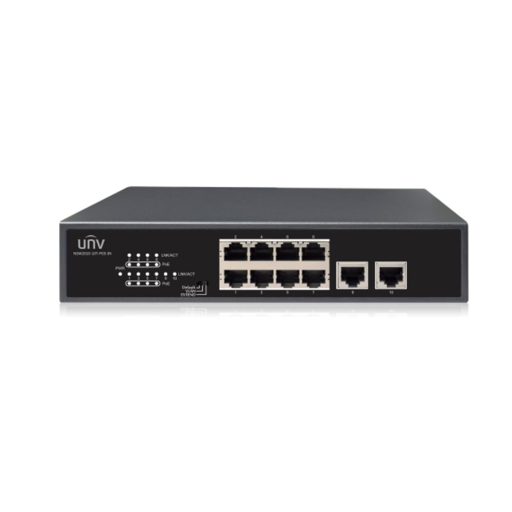 UNV NSW2010-10T 8 Port 10/100 PoE +2Port 10/100 Ethernet 96W PoE Yönetilemez Switch