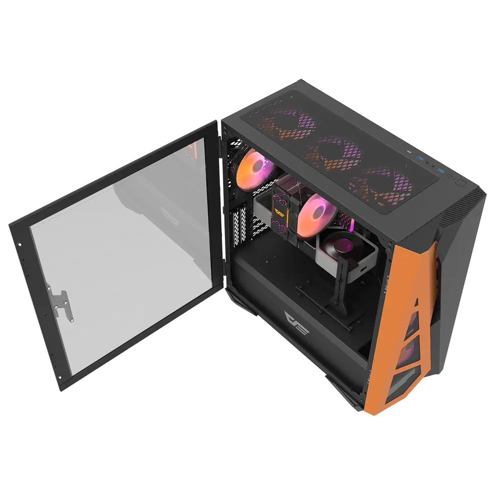 DarkFlash DLZ31-MESH Siyah Mid Kasa PSU yok