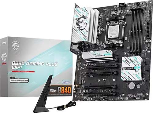 MSI MB B840 GAMING PLUS WIFI AM5 DDR5 8000(OC) HDMI 2x M.2 USB 10Gbs 2.5G LAN WI-FI 7 ATX