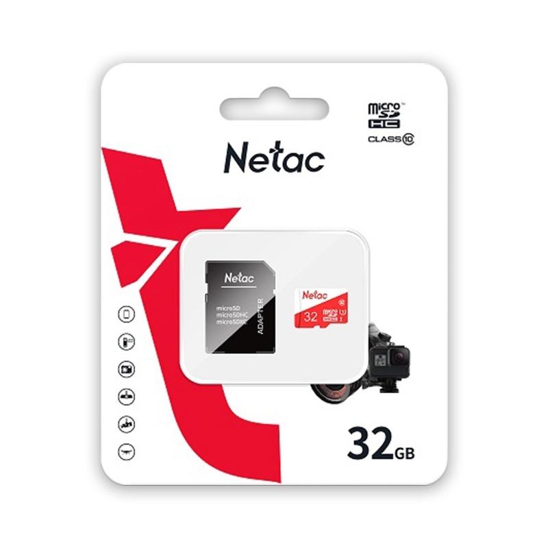 Netac 32 GB V10/A1/C10 NT02P500PRO-032G-R MicroSDHC Hafıza Kart