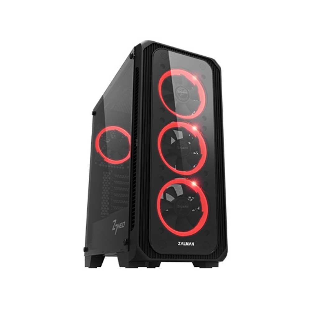 Zalman Z7 Neo USB 3.0 Midi-Tower RGB LED Fan Temperli Cam Siyah Gaming Kasa