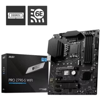MSI MB PRO Z790-S WIFI INTEL Z790 LGA1700 DDR5 6600(OC)  2XM2 4XSATA HDMI DP WIFI 6E 2.5Gbps LAN ATX