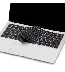 MacBook Air 13inc Klavye Koruyucu A1932 2018/2019 Uyumlu İngilizce-Türkçe Baskı Siyah