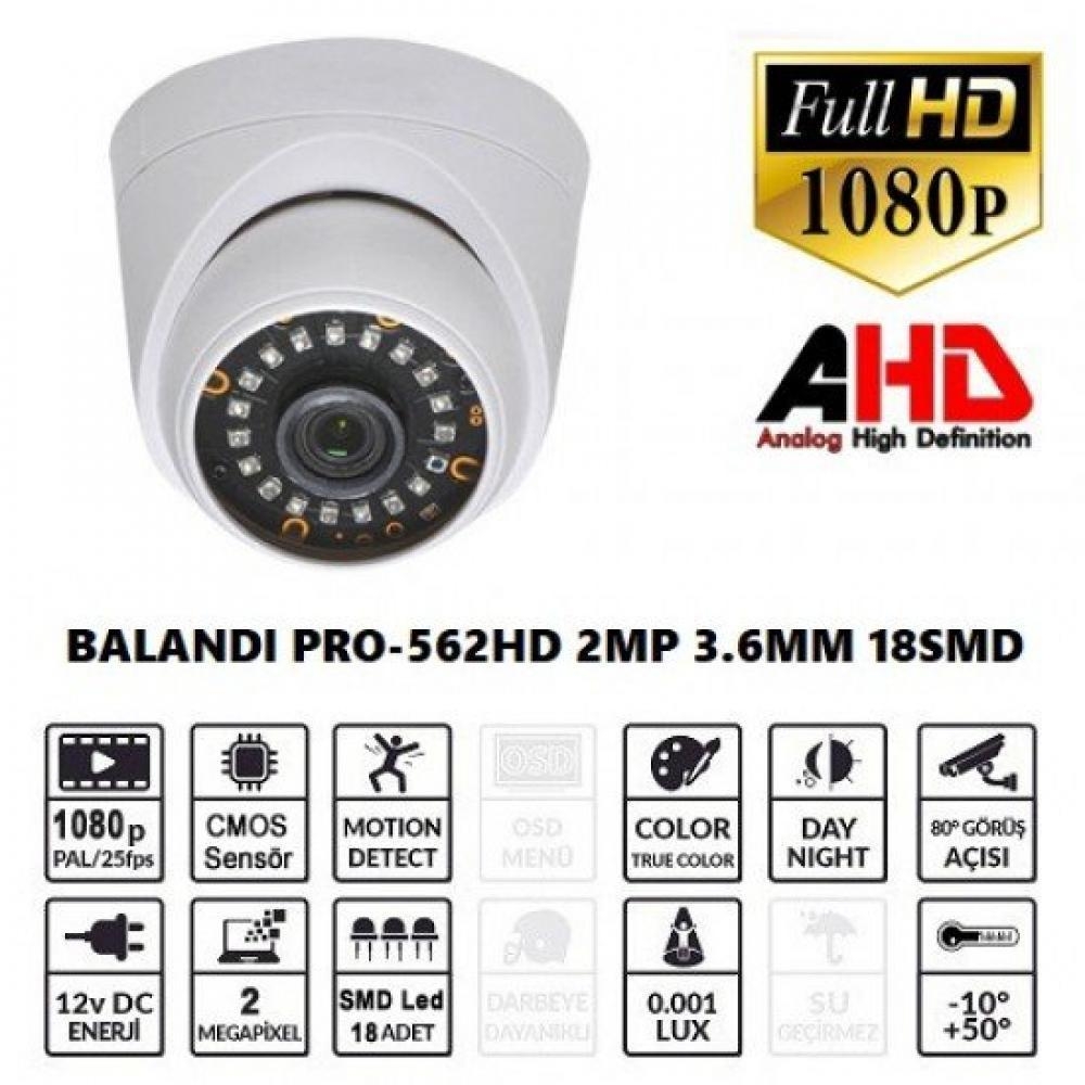 BALANDI PRO-562HD 2MP 1080P 18 SMD LED 3.6 AHD DOME